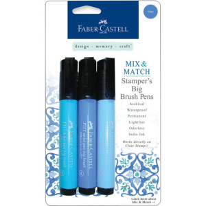 Faber-Castell Stampers Big Brush Pens - Blue