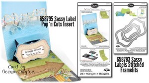 The last new insert is the Sassy Label. Labels continue to be excellent sellers in the Pop 'n Cuts family. Crafters love being able to quickly animate a greeting or use the labels to animate other objects. 
