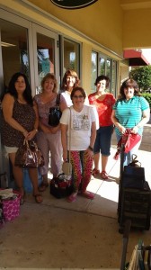 It is 9:15 and this is only part of the group waiting outside the store for a 10 am class!