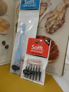 Set of Sofft knive and covers plus a package of applicators.